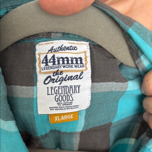 Rugged Yet Feminine- Teal and Black Plaid Pearl Like Snap-Up Flannel Shirt. - Picture 2 of 3